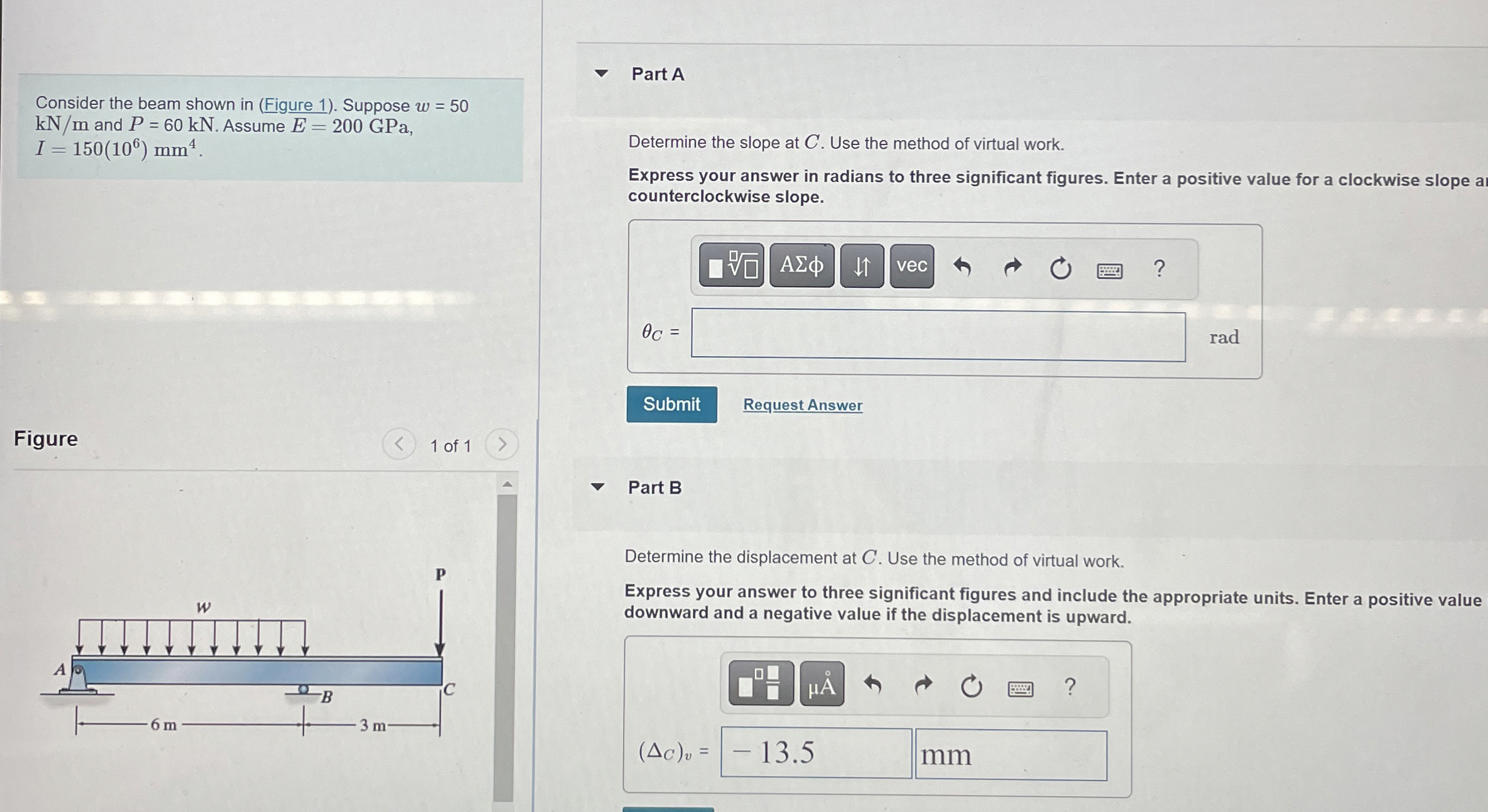 Consider the beam shown in ( Figure 1 ) . Suppose