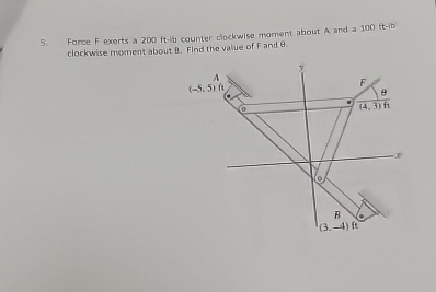 Farce F exerts a 2 0 0 f t - l t counter