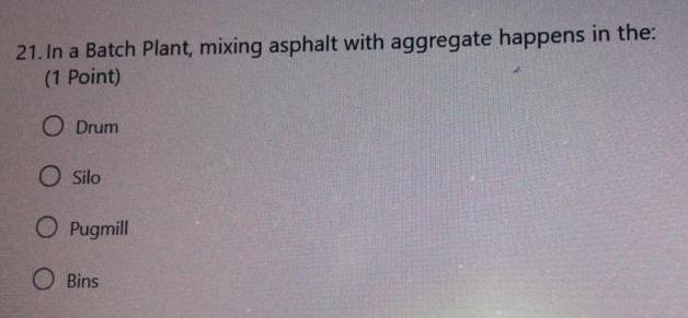 In a Batch Plant, mixing asphalt with aggregate