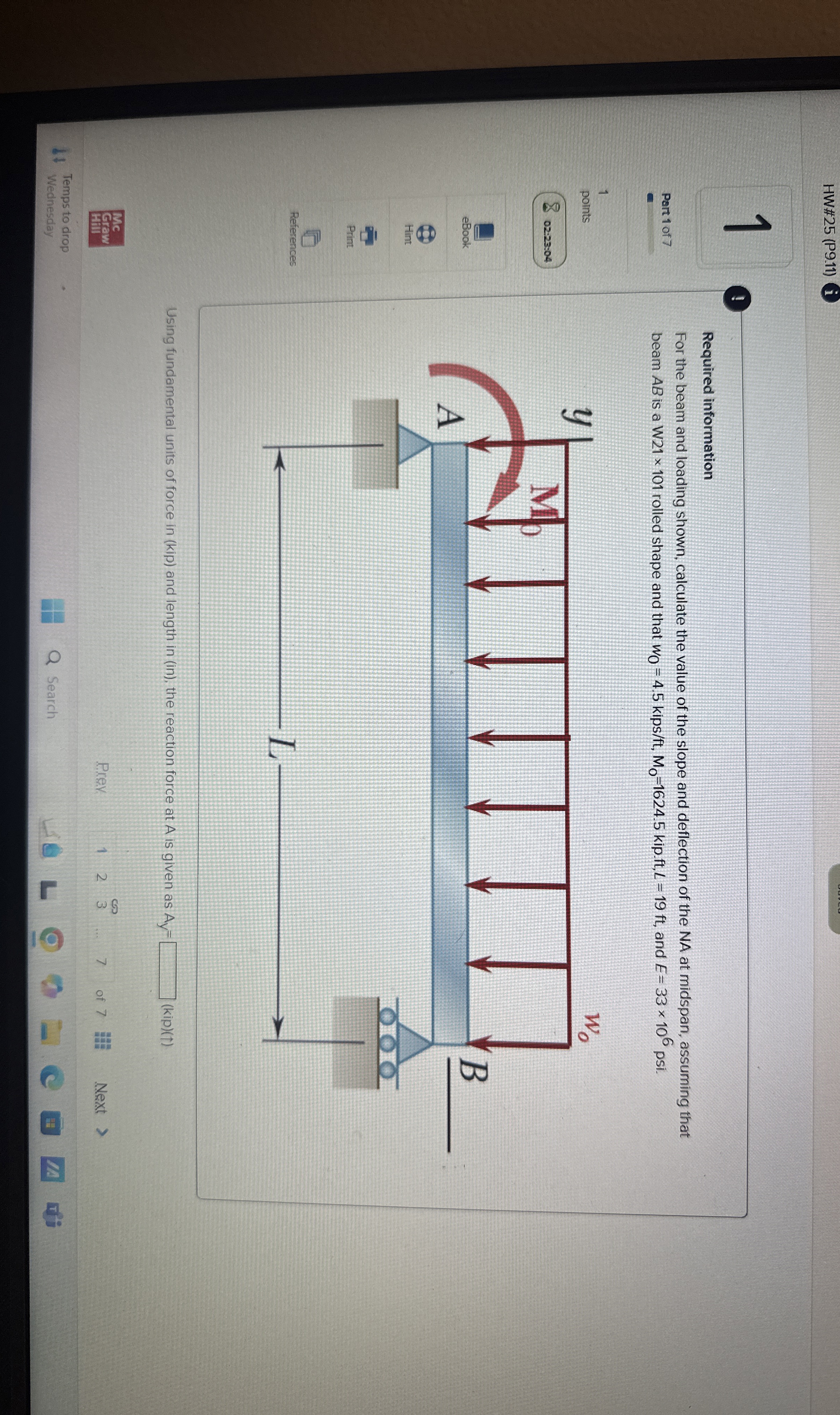 HW# 2 5 ( P 9 . 1 1 ) ( i 1 Part 1 of 7 1 points