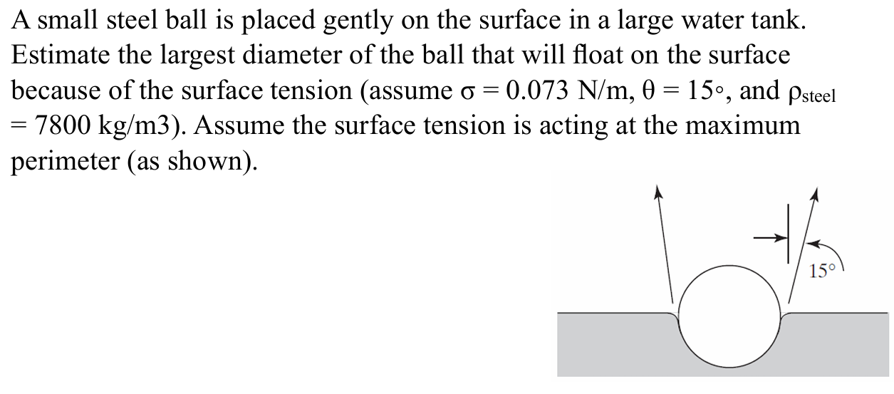\ sigma = 0 . 0 7 3 ( N ) / ( m ) , \ theta = 1 5