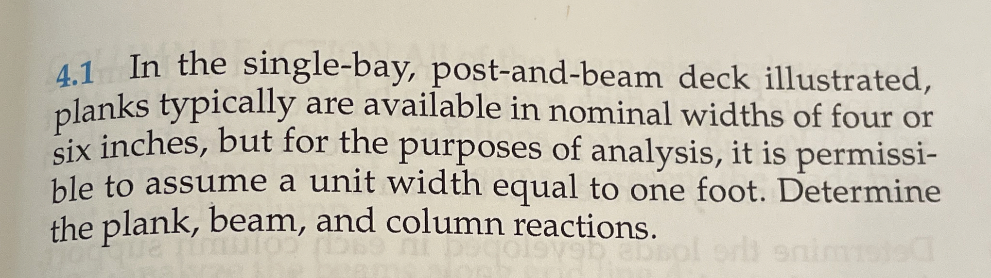 Steps for 4 . 1 In the single - bay, post - and -