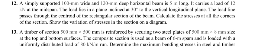 A simply supported 1 0 0 - m m wide and 1 2 0 - m