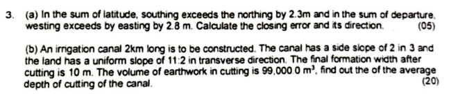 3 . ( a ) In the sum of latitude, southing
