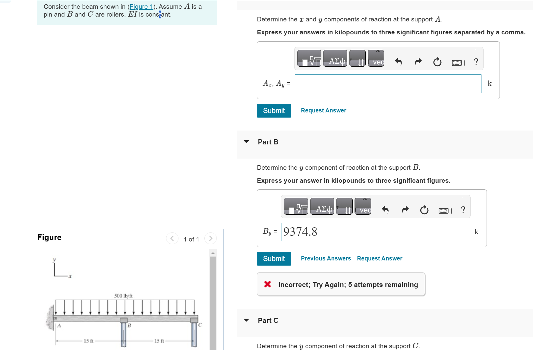 Consider the beam shown in ( Figure 1 ) . Assume