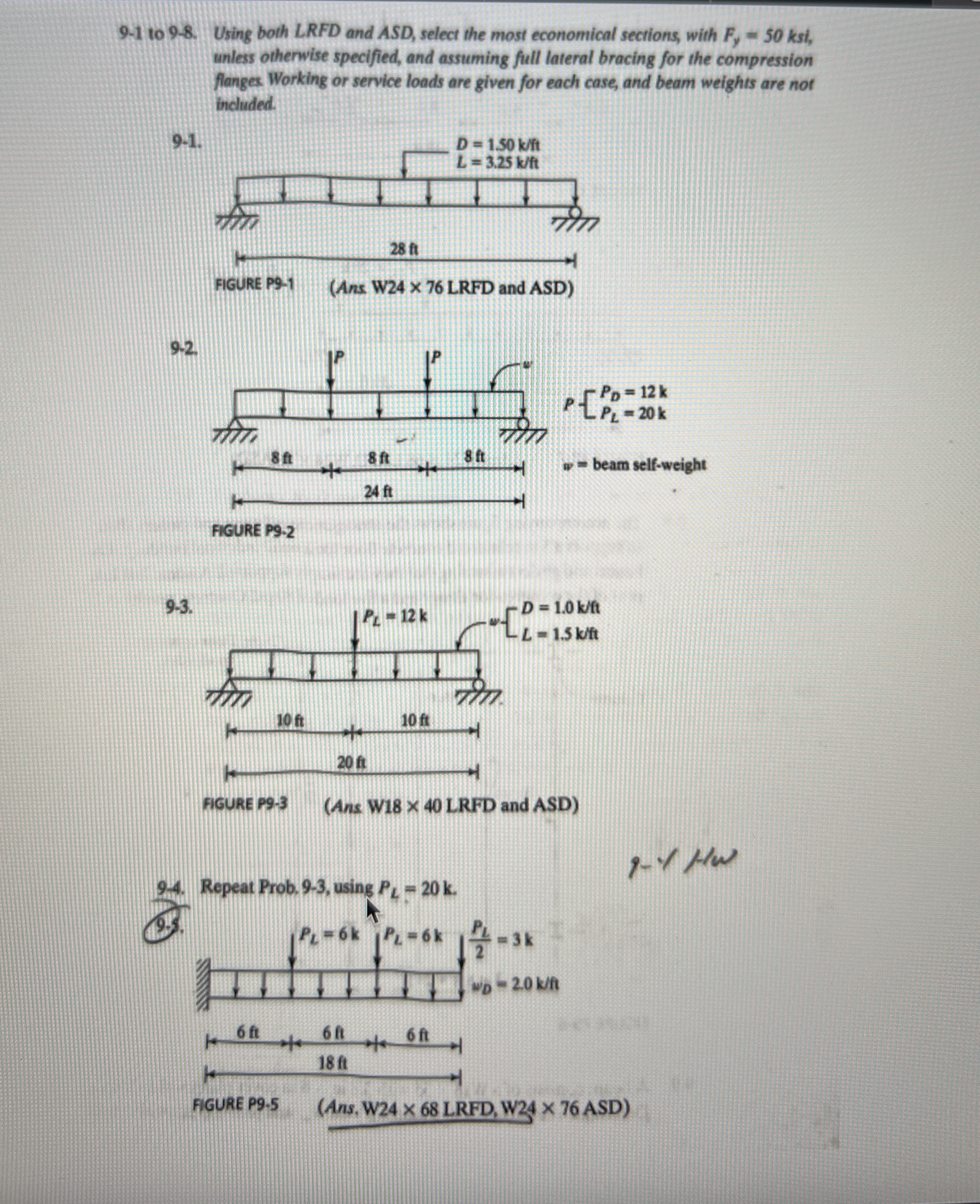 ONLY DO 9 - 1 and 9 - 5 Show all steps Using both