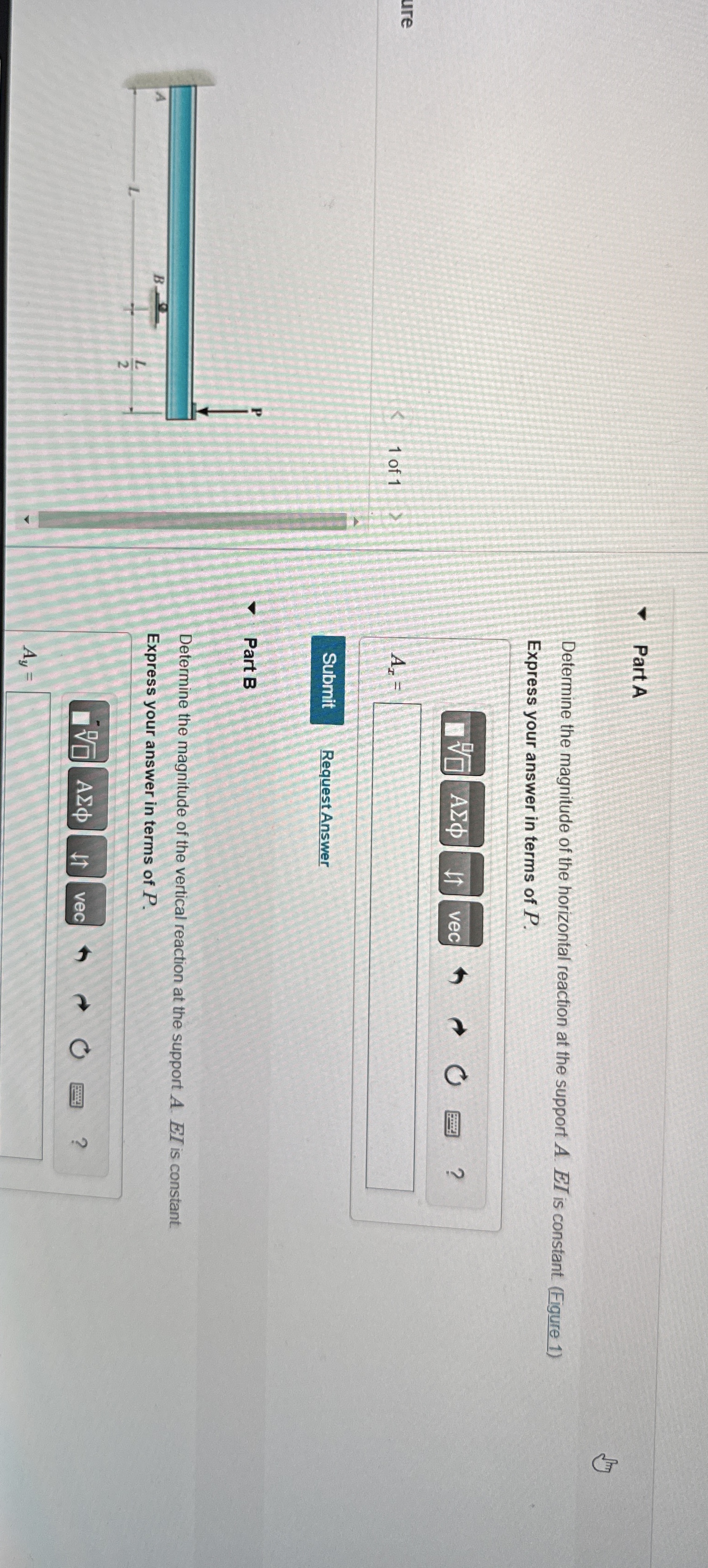 Part A Determine the magnitude of the horizontal