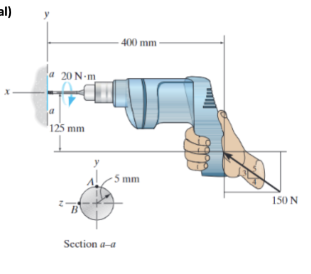 C . Determine normal stress acting at the top of