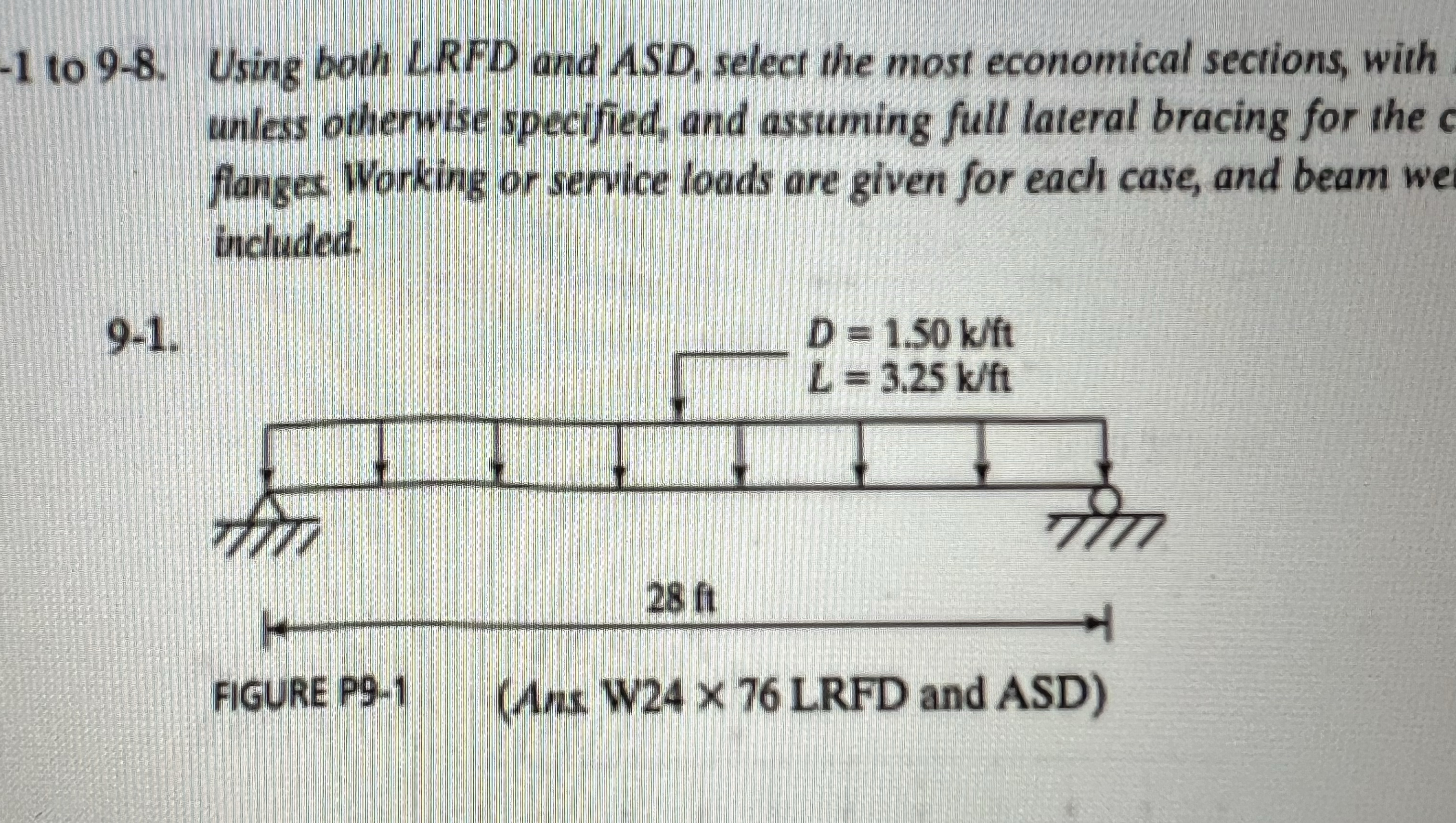 cleary divide LRFD and ASD using a table Using