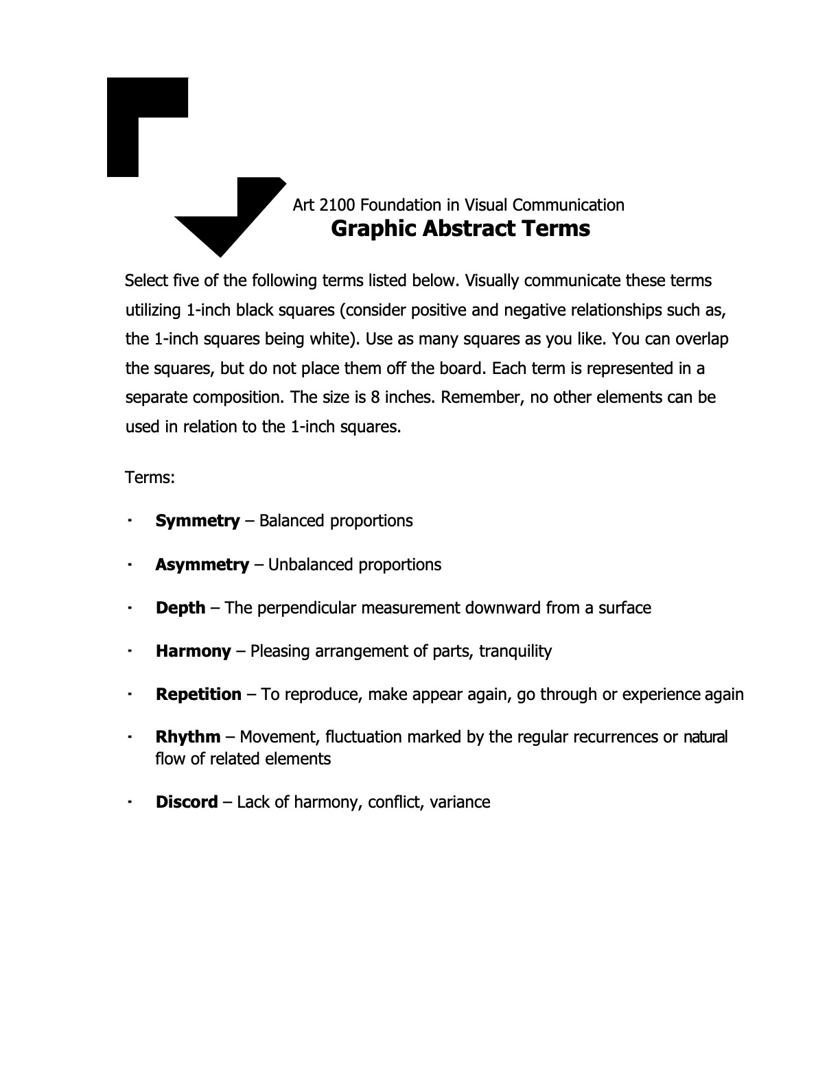 Art 2 1 0 0 Foundation in Visual Communication