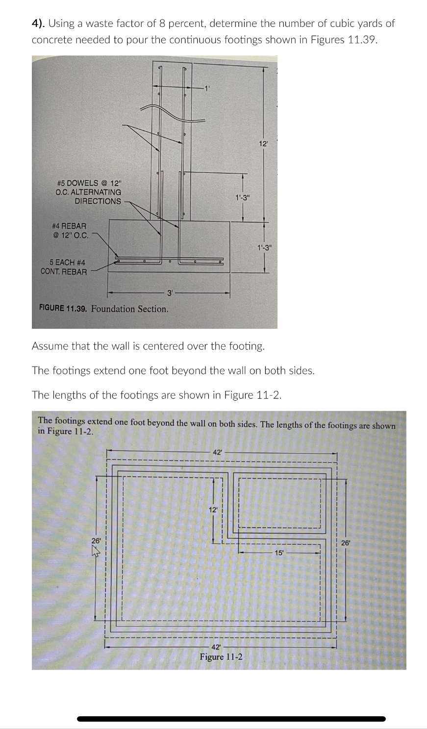 4 ) . Using a waste factor of 8 percent,