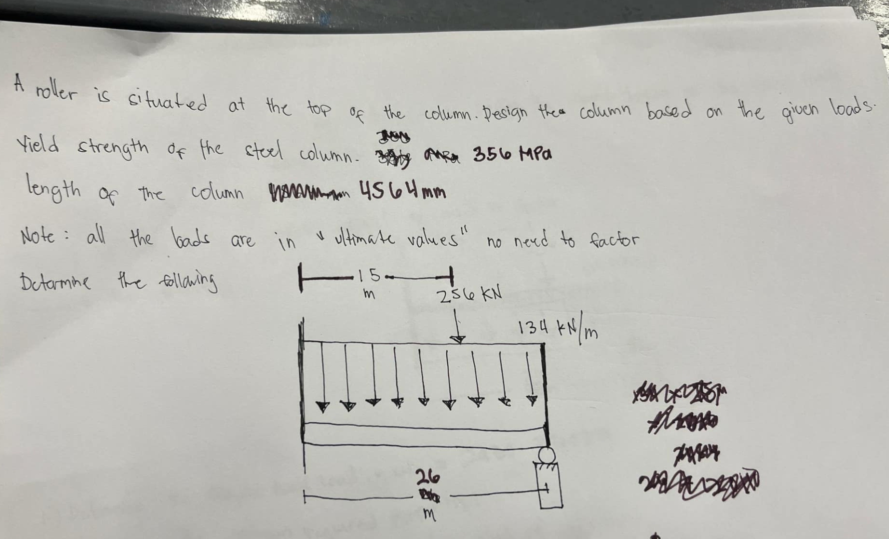 Determine the Ultimate Axial Load, in kN Part I.