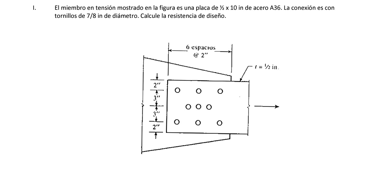 The tension member shown is a ( 1 ) / ( 2 ) x 1 0