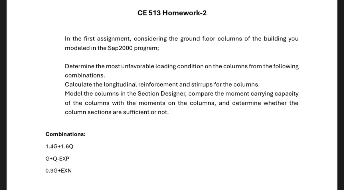 CE 5 1 3 Homework - 2 In the first assignment,