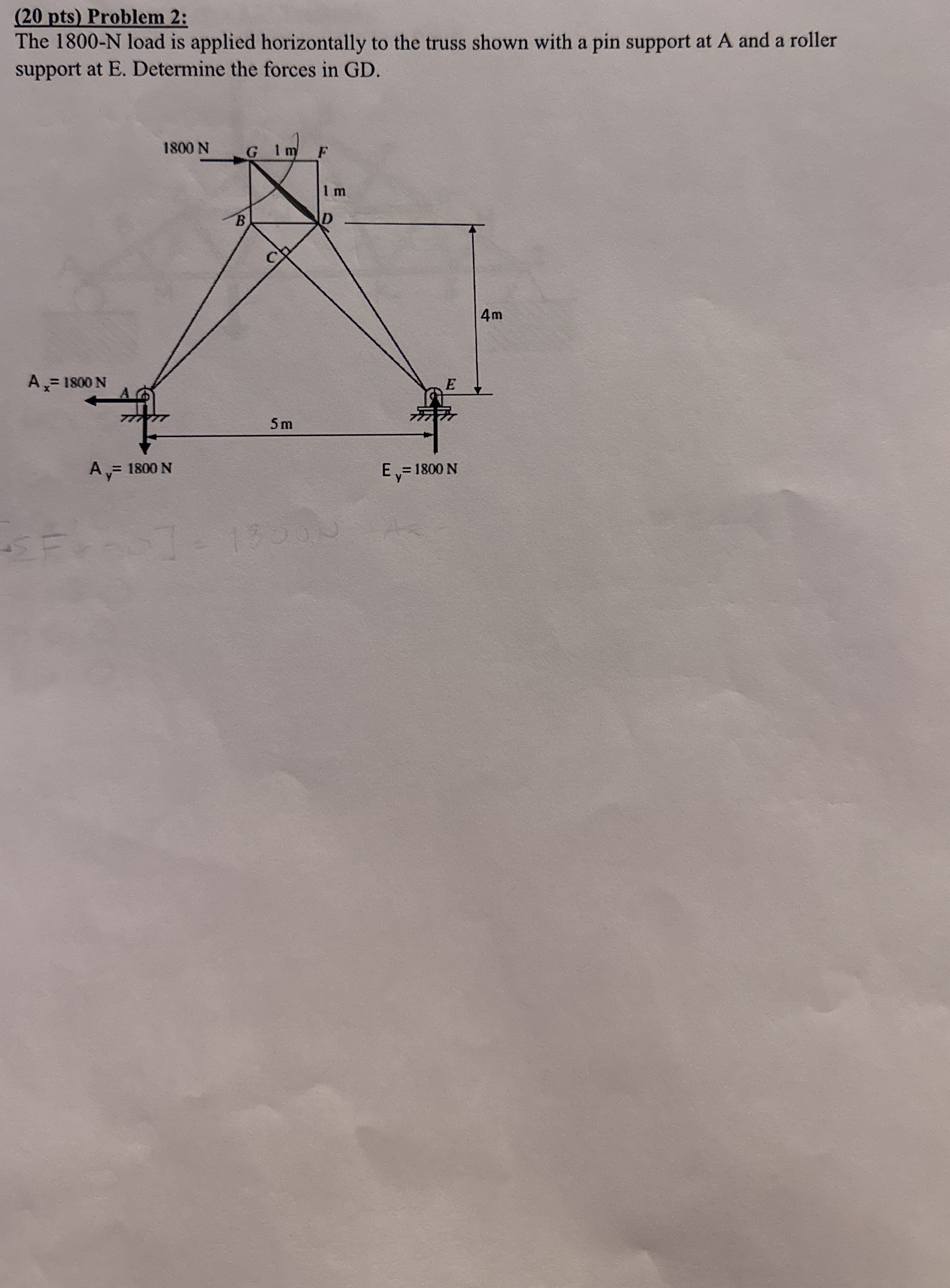 ( 2 0 pts ) Problem 2 : The 1 8 0 0 - N load is