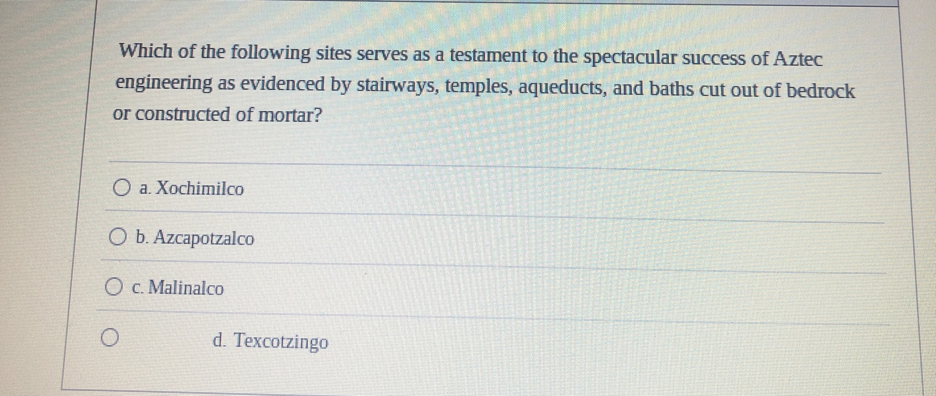 Which of the following sites serves as a