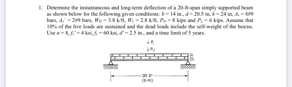 Determine the instantaneous and long - term