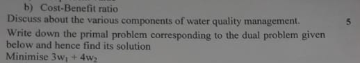 Discuss about the various components of water