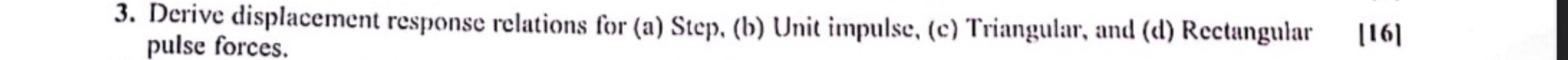 Civil engineering expert 3 . Derive displacement