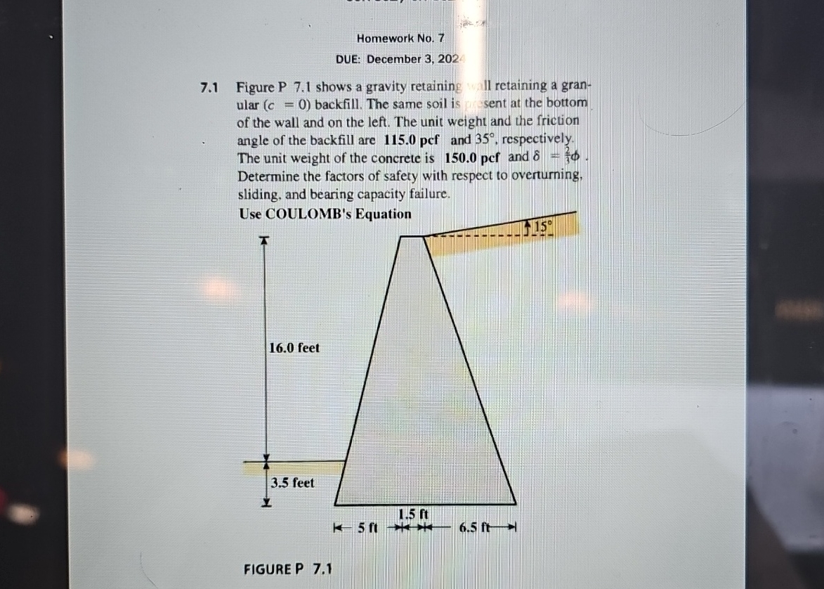 Homework No . 7 DUE: December 3 , 2 0 2 7 . 1