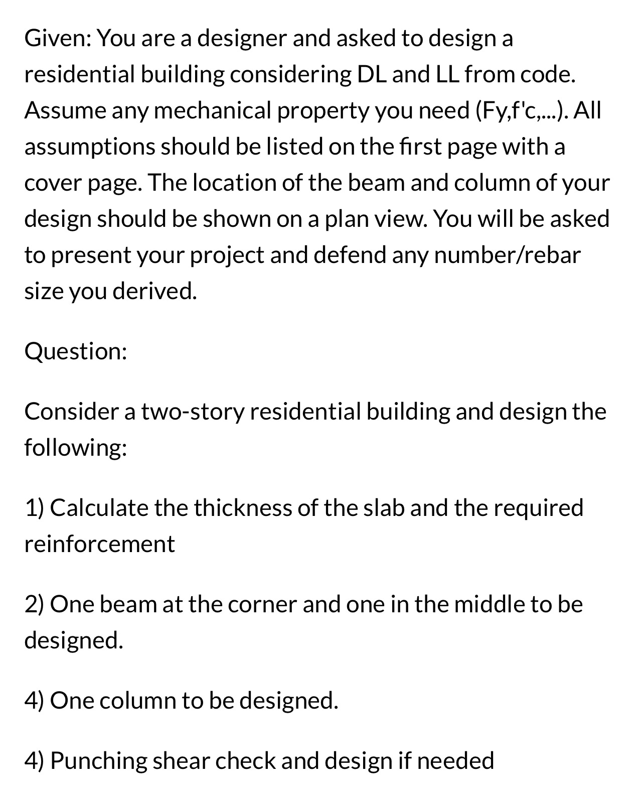 Please provide a rough sketch of the building