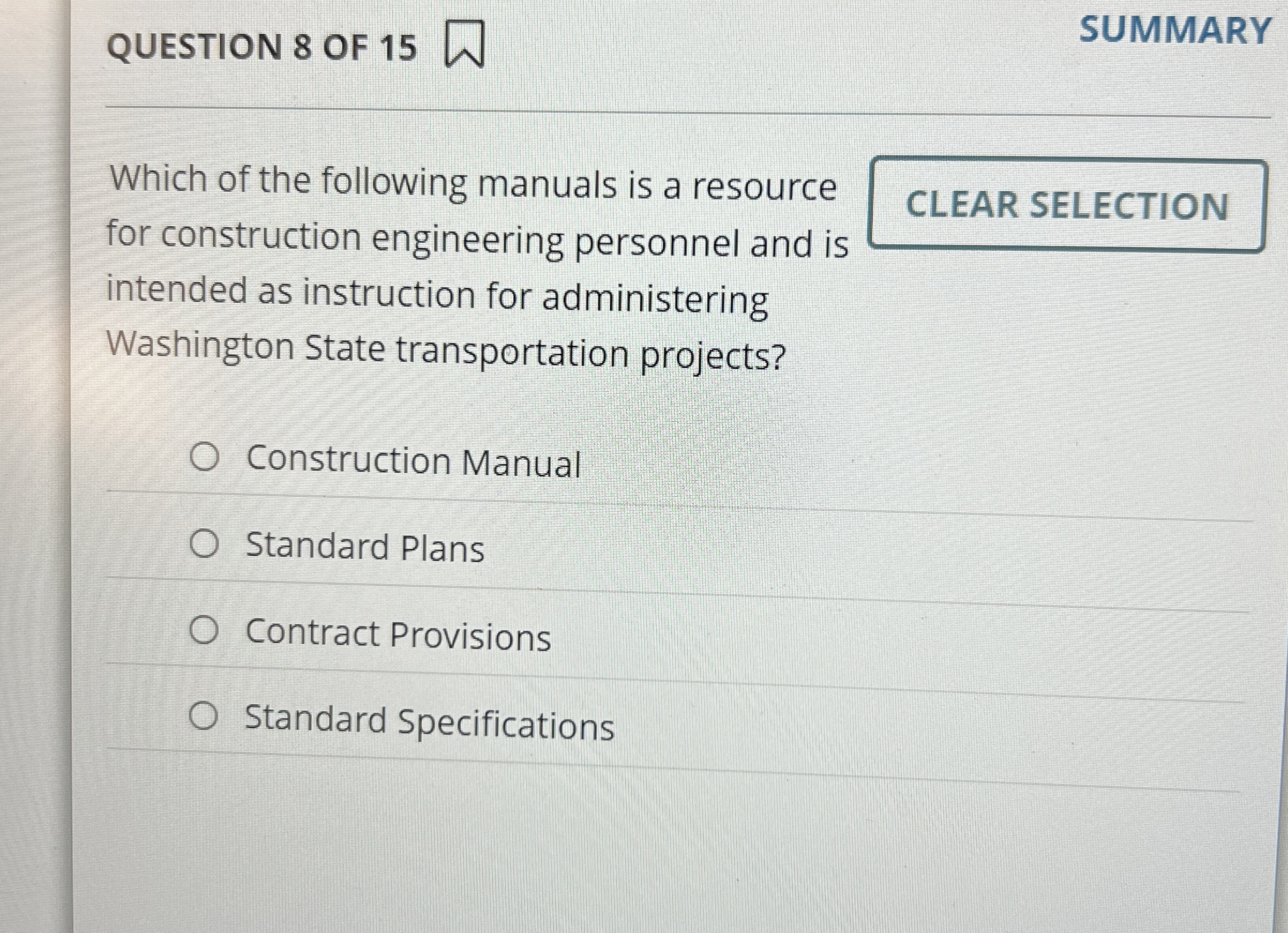 QUESTION 8 OF 1 5 SUMMARY Which of the following