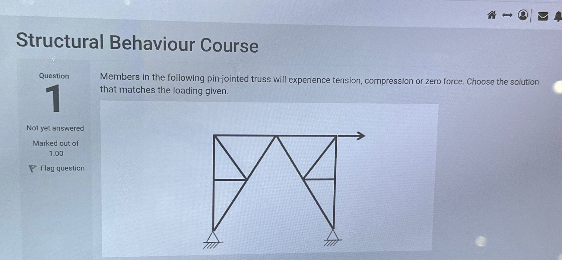 Structural Behaviour Course Question Not yet