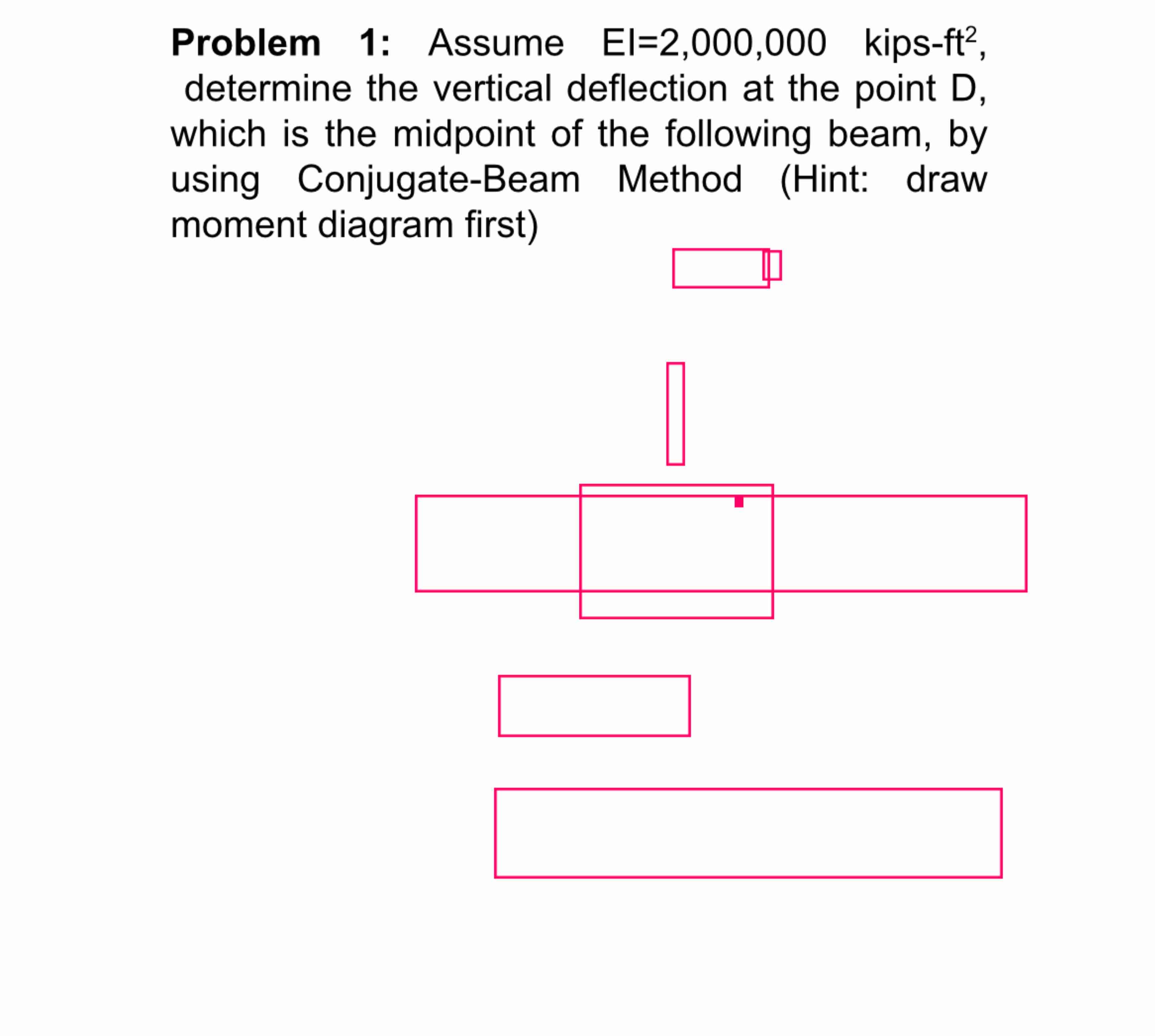 Problem 1 : Assume El = 2 , 0 0 0 , 0 0 0 kips -