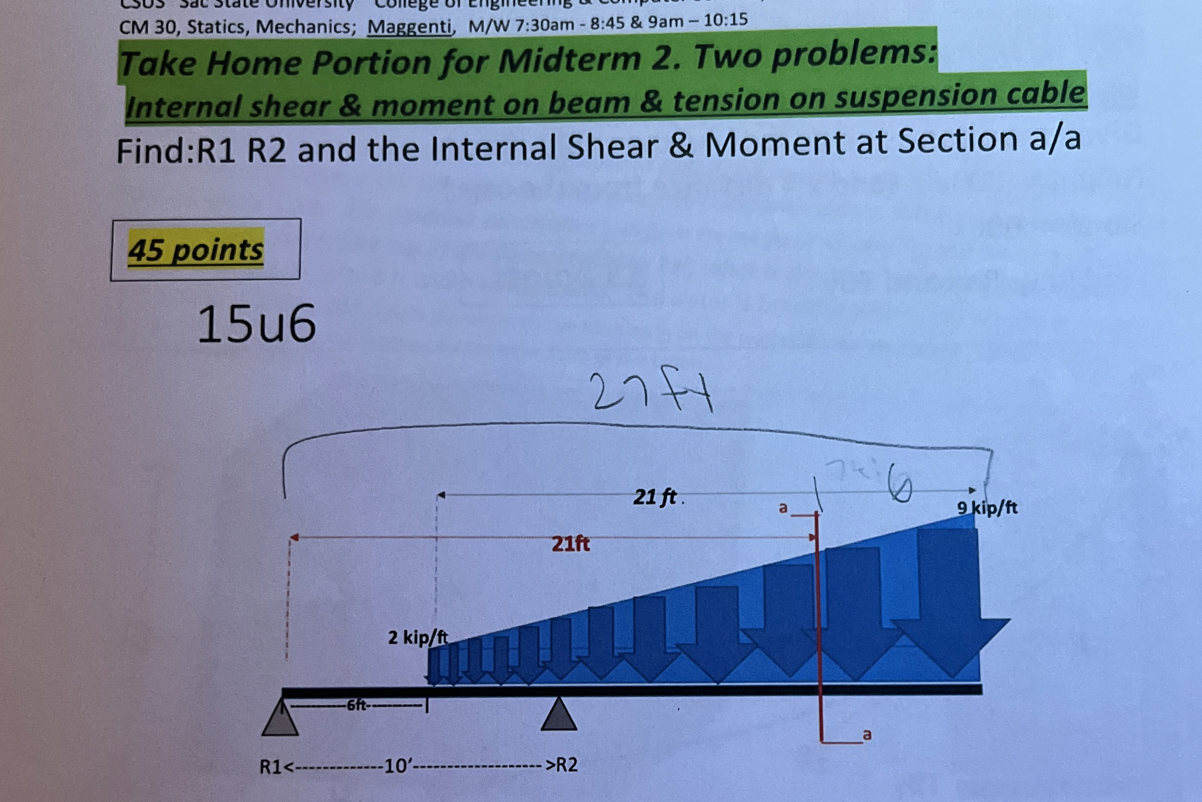 CM 3 0 , Statics, Mechanics; Magsenti; M / W 7 :