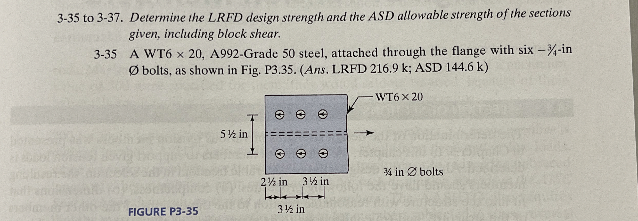3 - 3 5 to 3 - 3 7 . Determine the LRFD design
