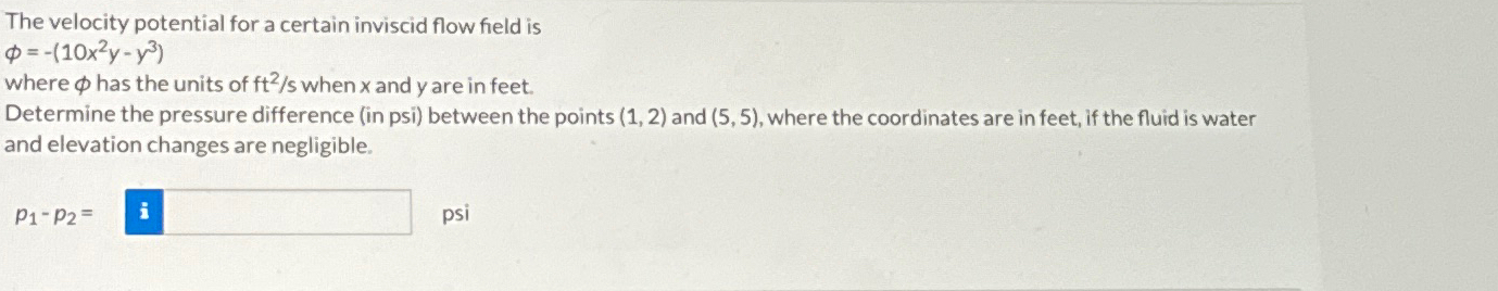 The velocity potential for a certain inviscid