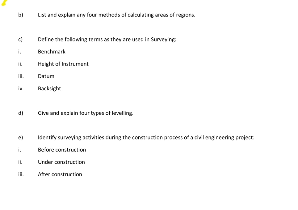 b ) List and explain any four methods of