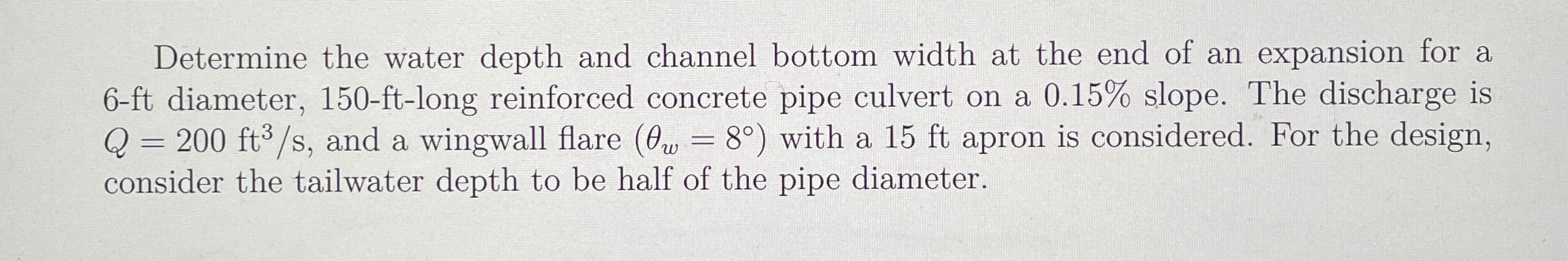 Determine the water depth and channel bottom