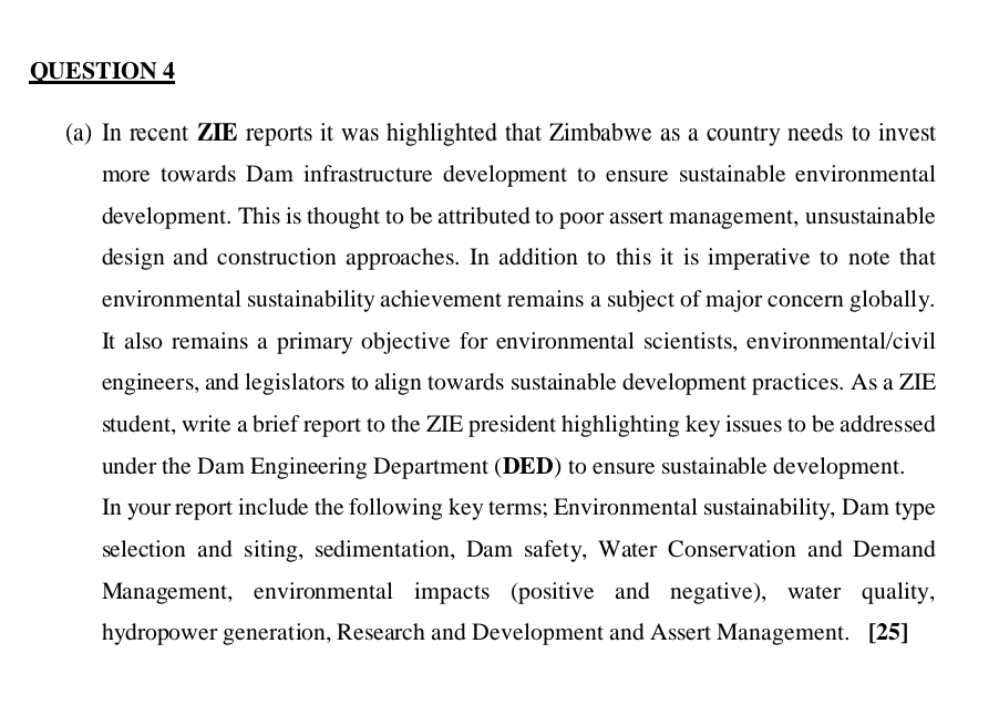 QUESTION ( a ) In recent ZIE reports it was