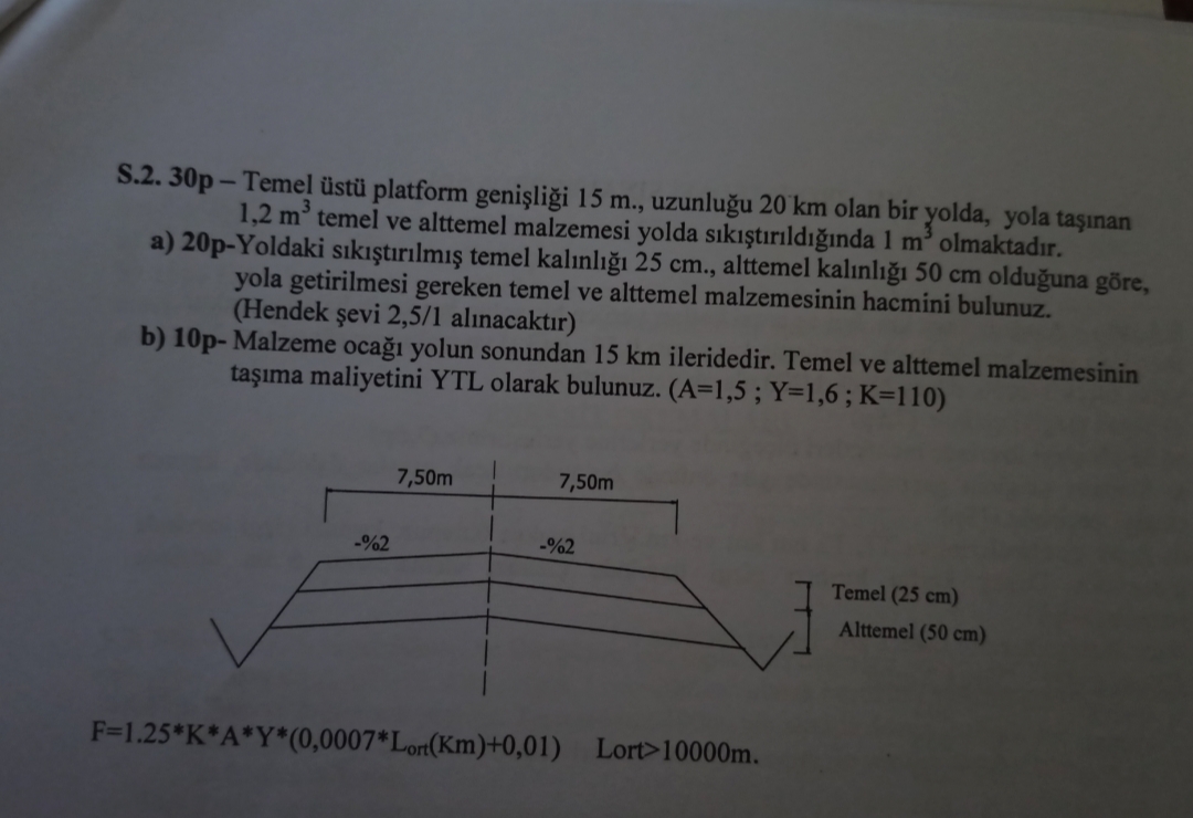 S . 2 . 3 0 p - Temel st platform geni li i 1 5 m