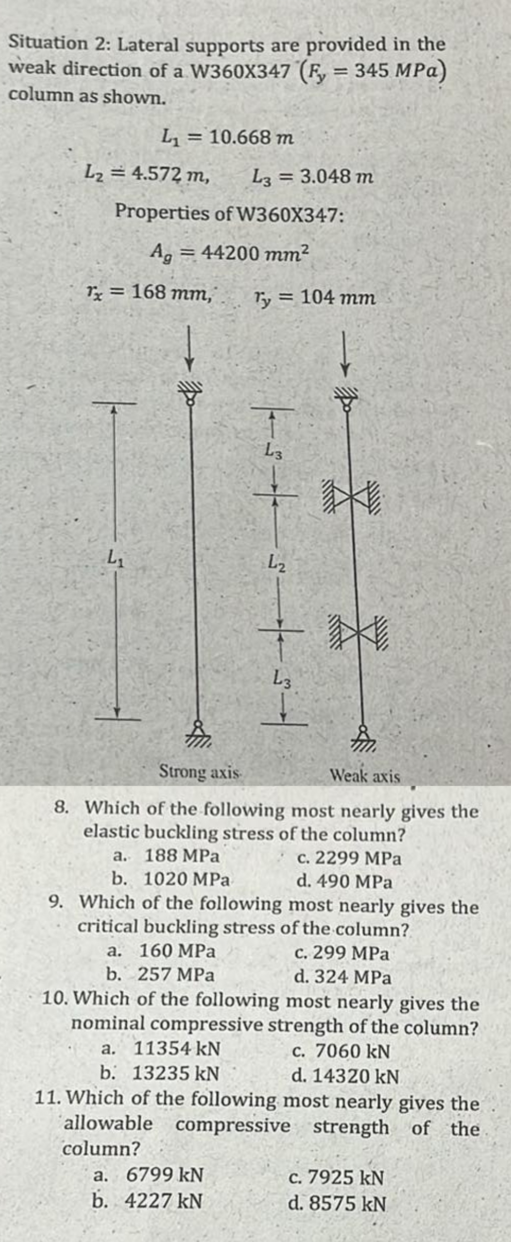 Situation 2 : Lateral supports are provided in