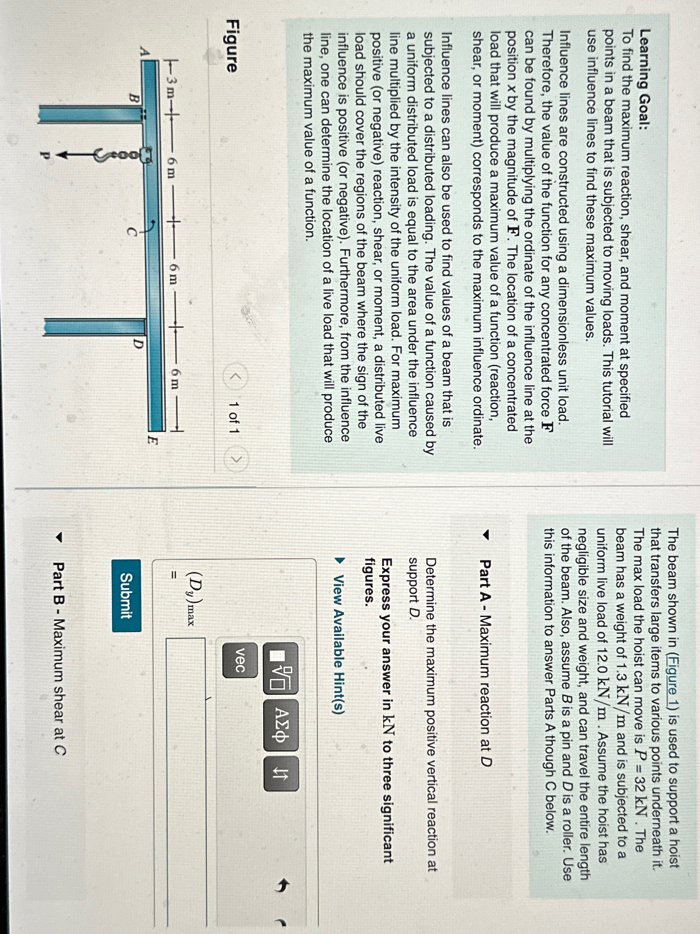Learning Goal: To find the maximum reaction,