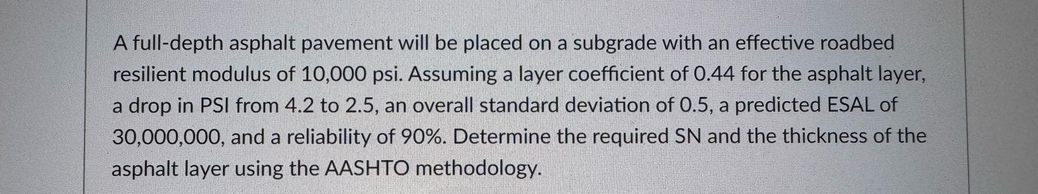 A full - depth asphalt pavement will be placed on