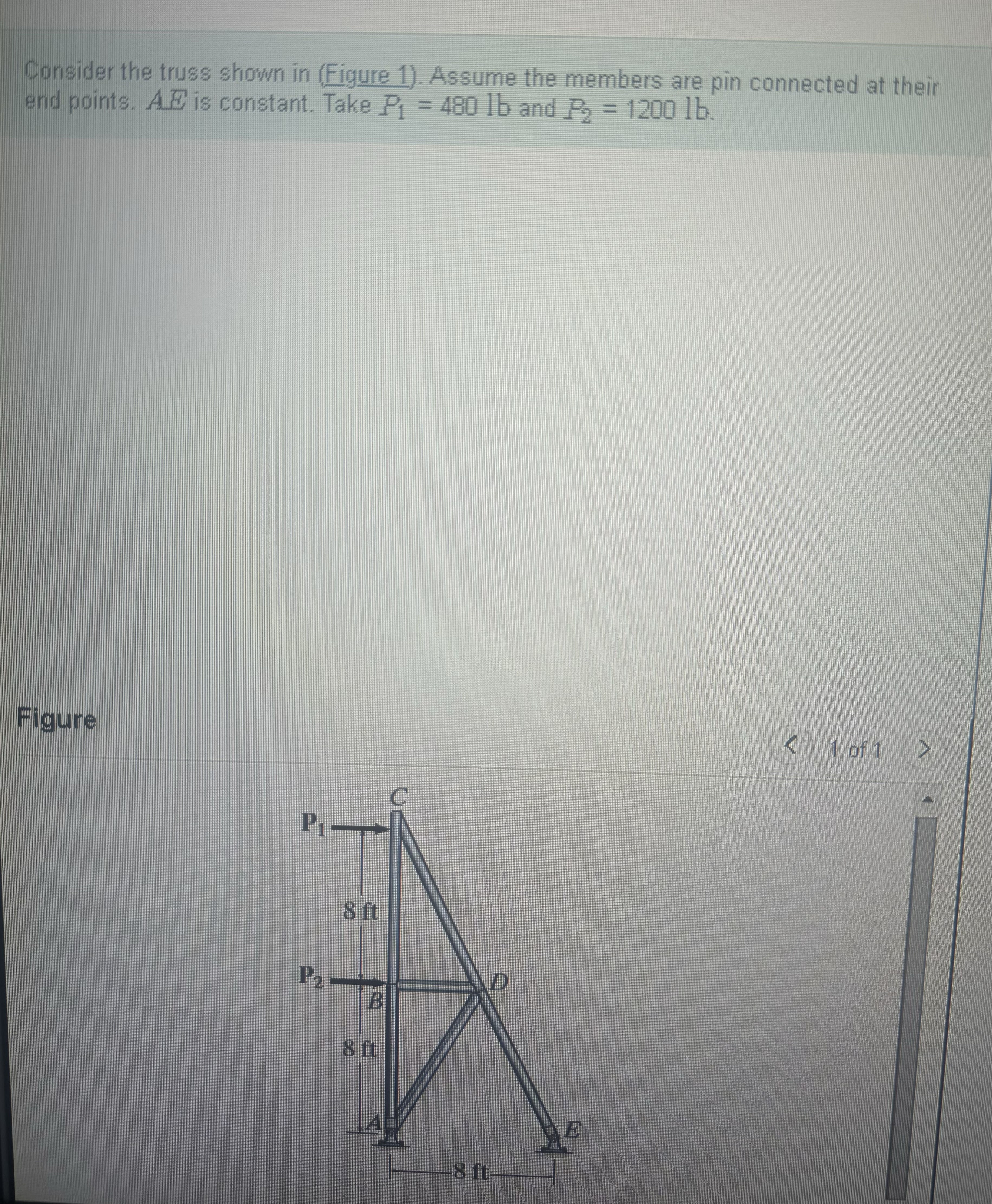 Determine the horizontal deflection at point C