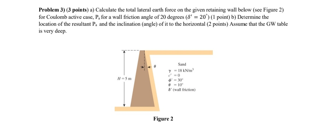 Problem 3 ) ( 3 points ) a ) Calculate the total