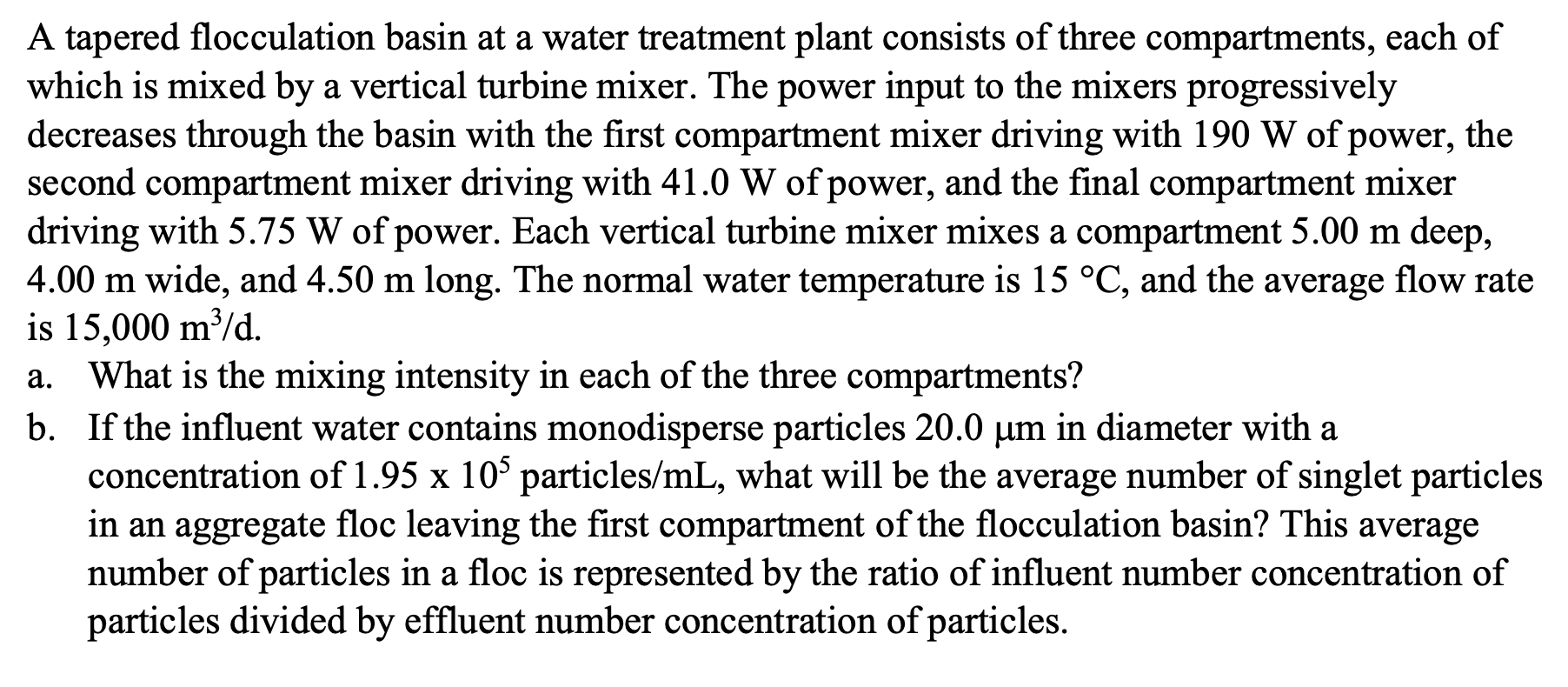 A tapered flocculation basin at a water treatment