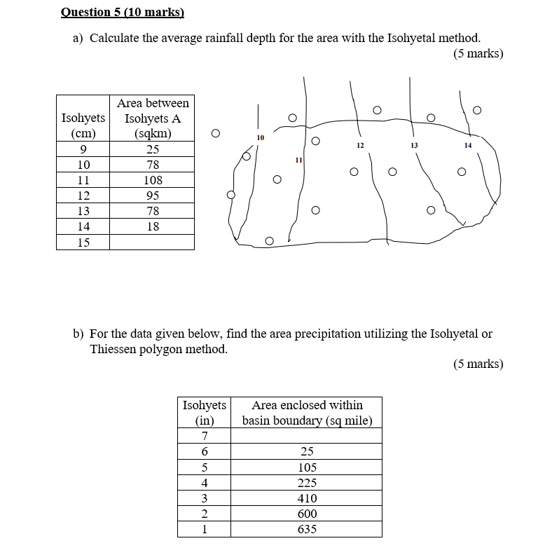 Question 5 ( 1 0 marks ) a ) Calculate the