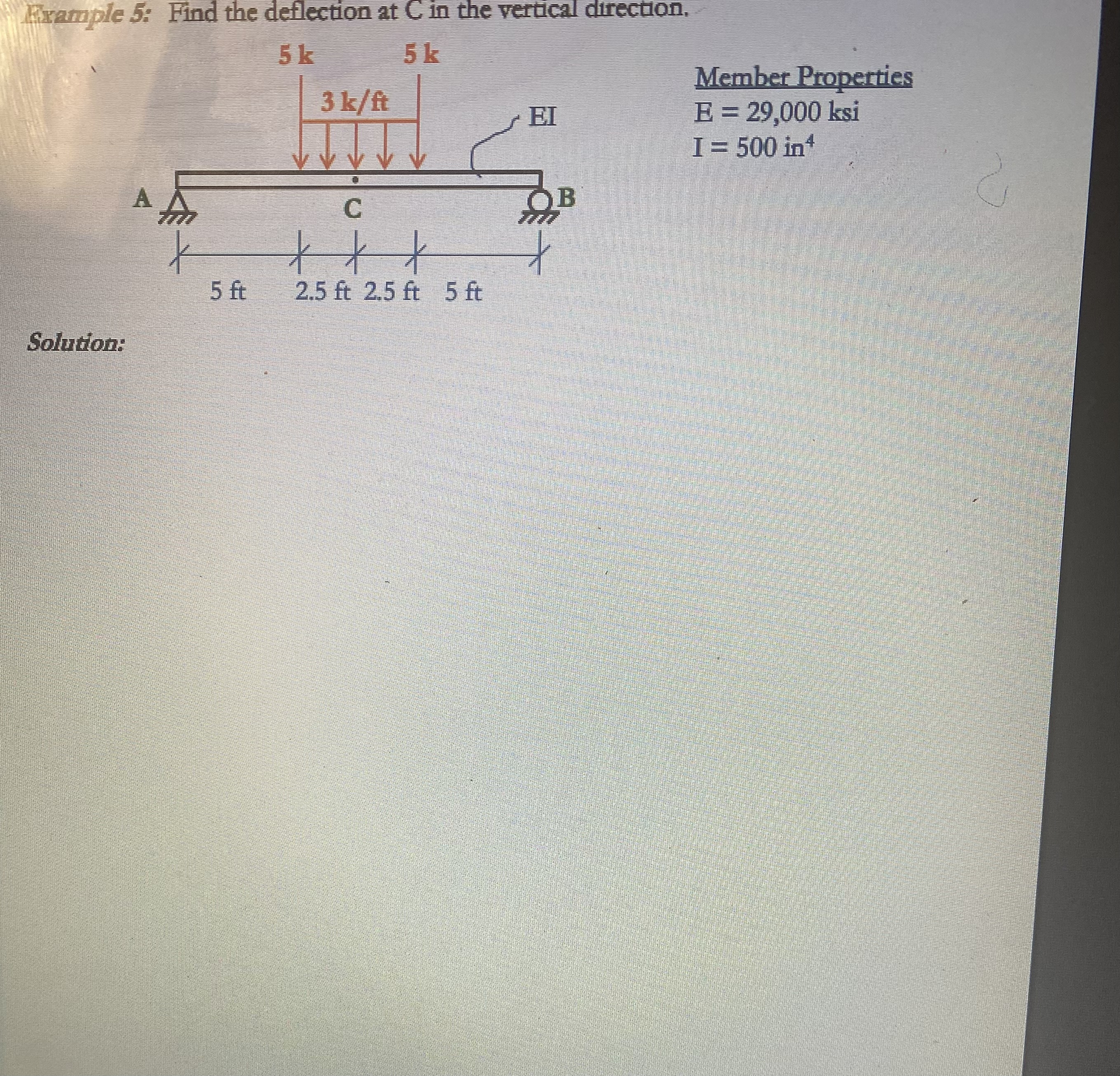 Arample 5 : Find the deflection at C in the