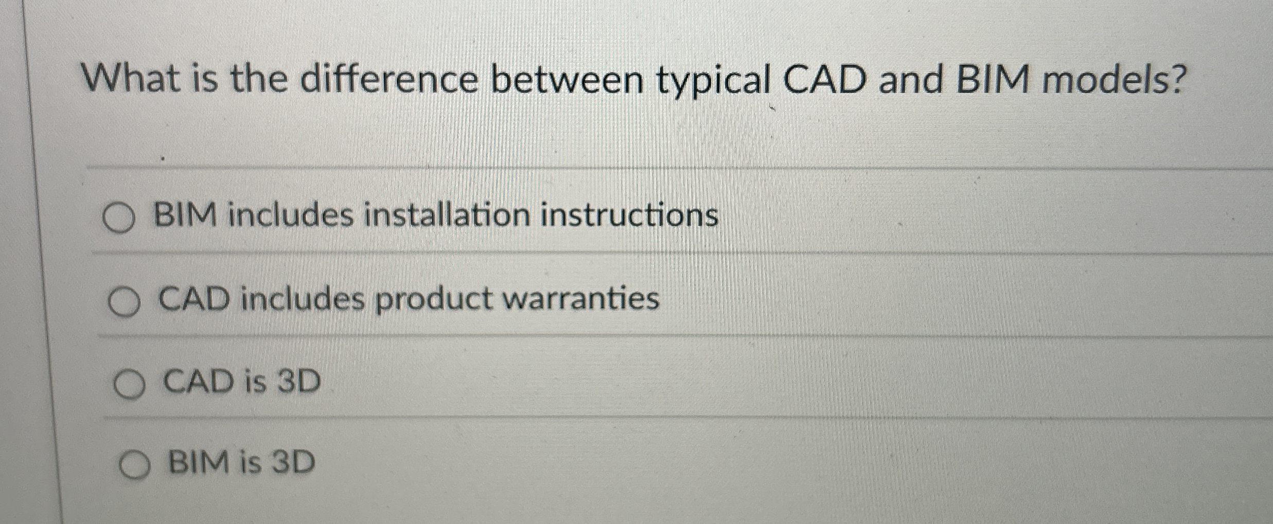 What is the difference between typical CAD and