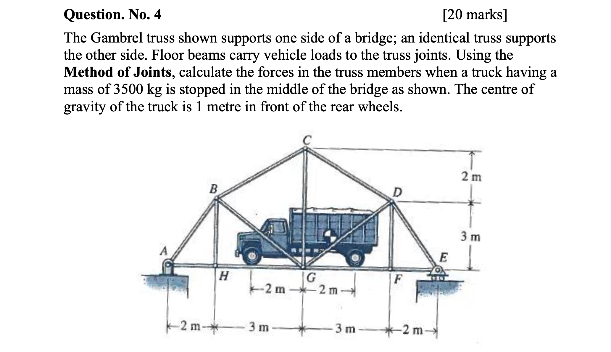 Using the method of joints mQuestion. No . 4 [ 2
