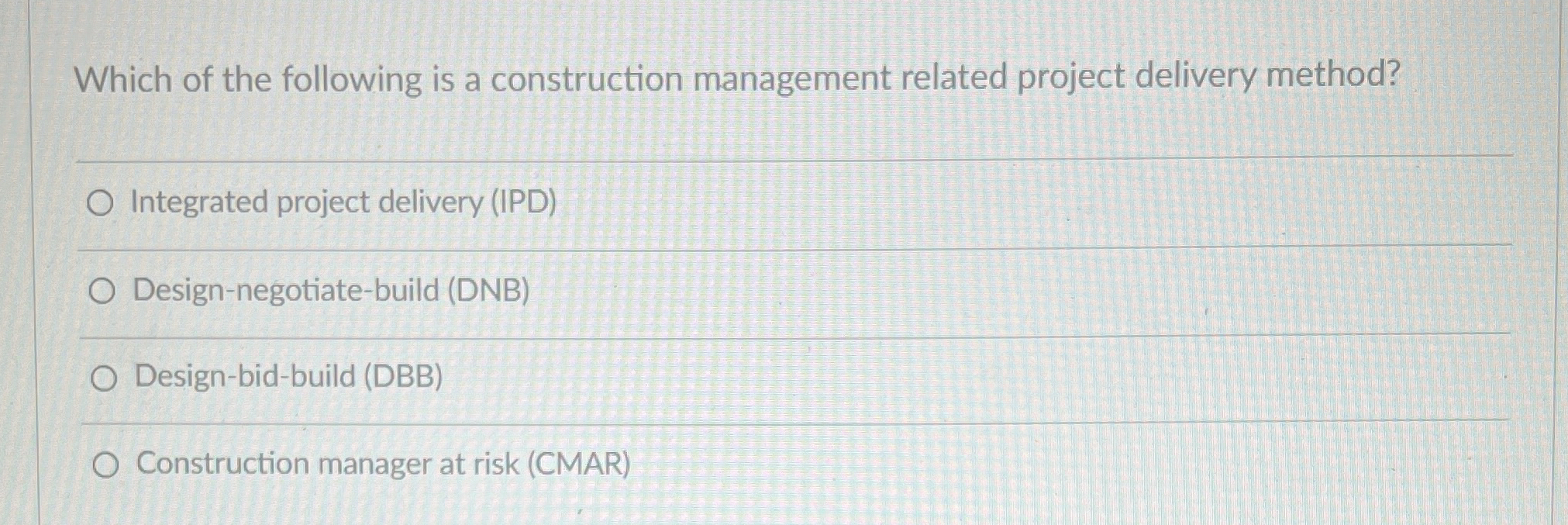 Which of the following is a construction