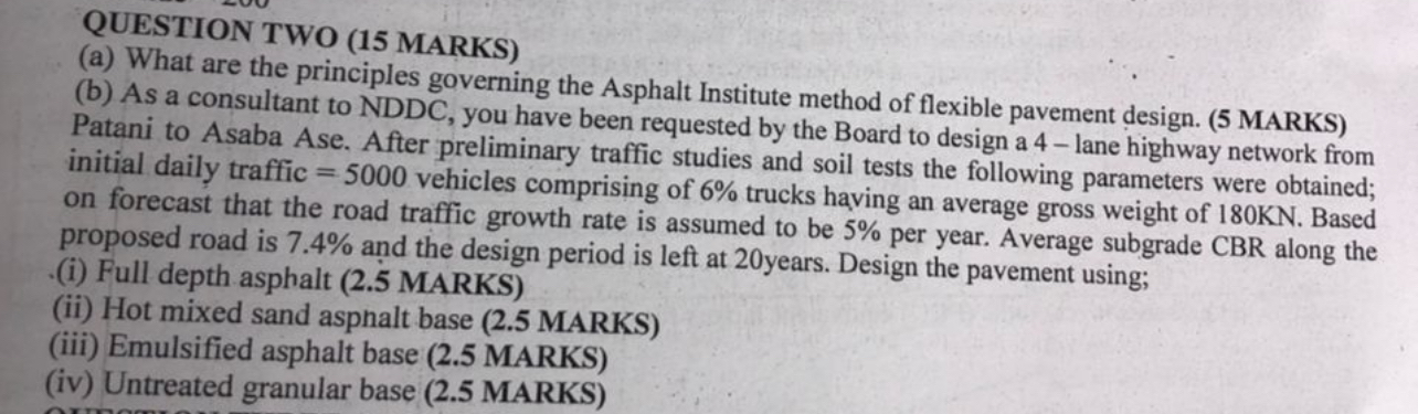 QUESTION TWO ( 1 5 MARKS ) ( a ) What are the
