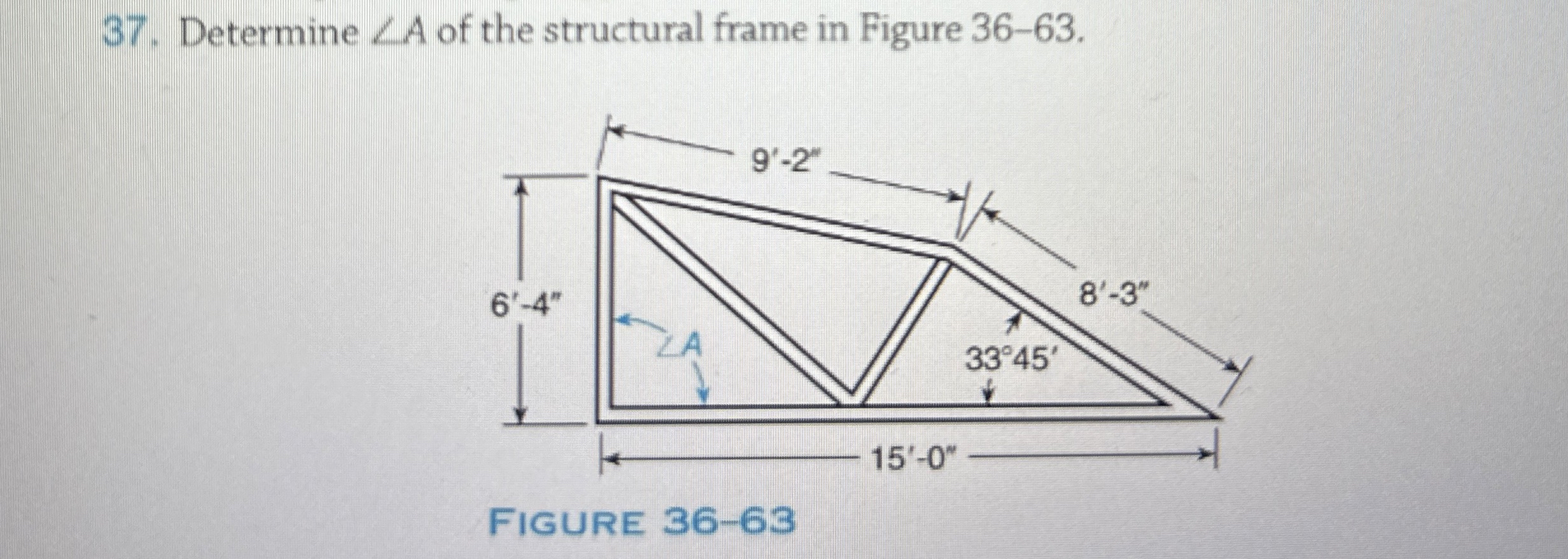 Determine ? ? A of the structural frame in Figure
