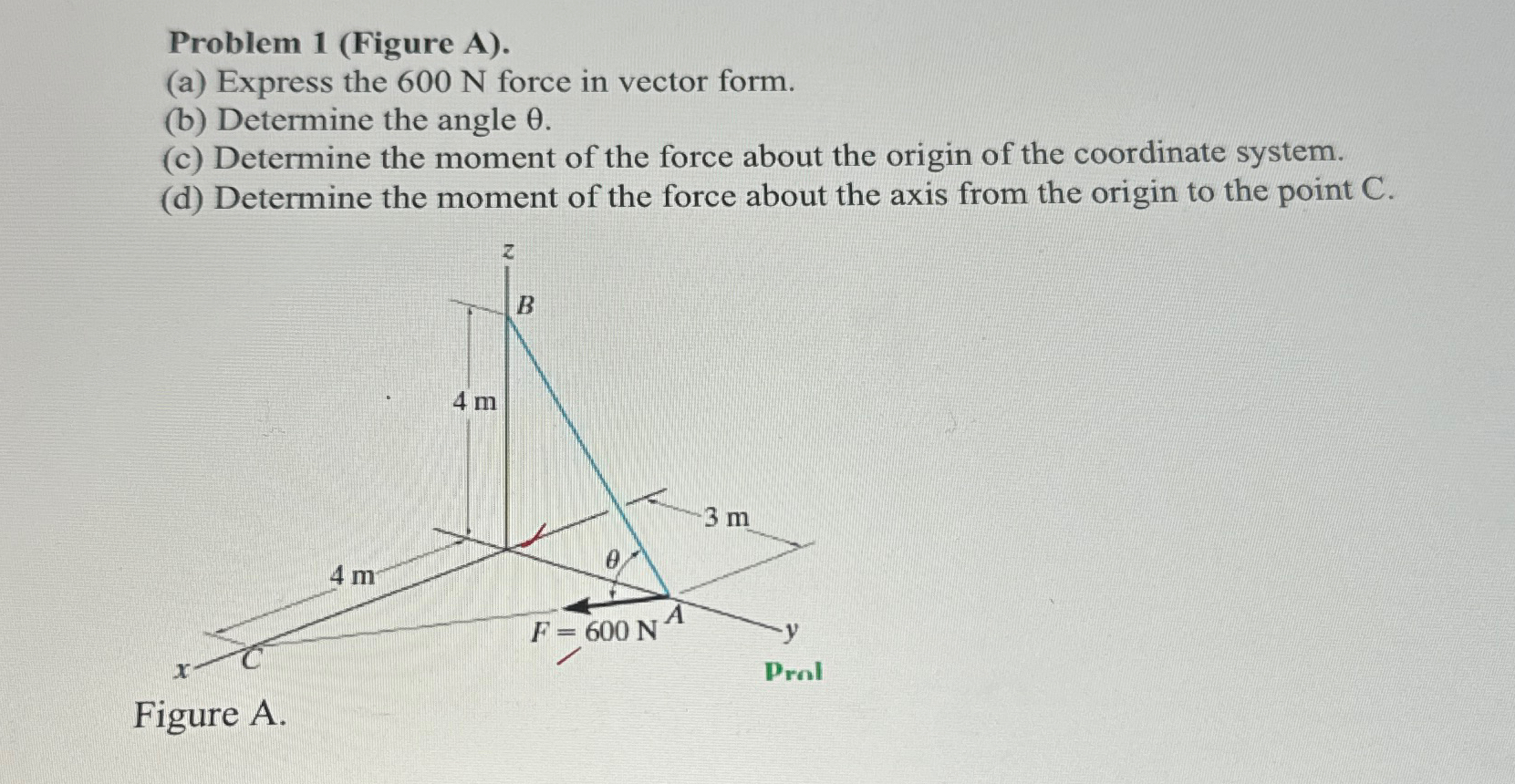 Problem 1 ( Figure A ) . ( a ) Express the 6 0 0