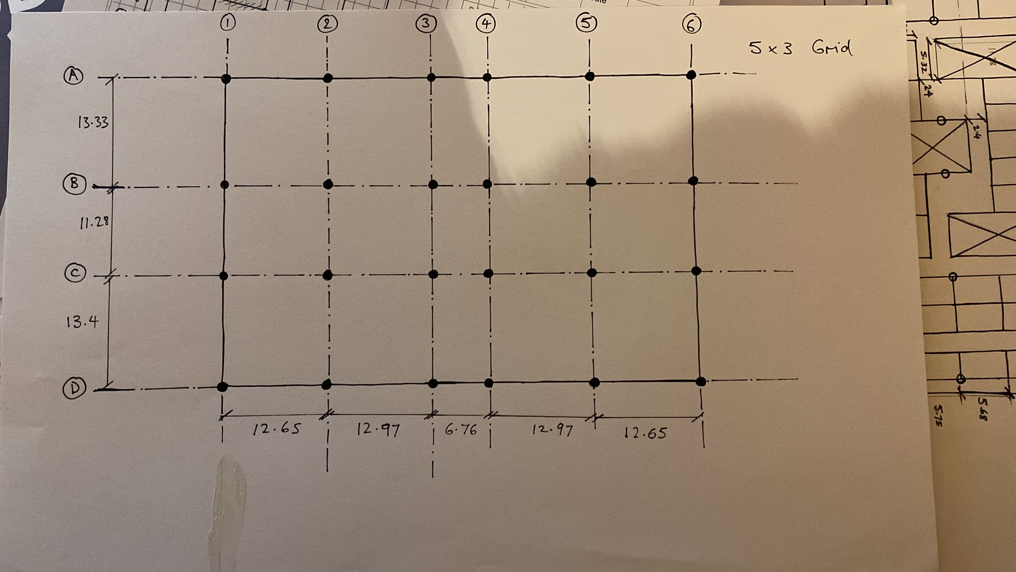 Show the Initial sizing calculations of